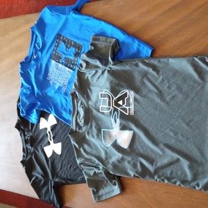 Under Armor three pack boys polyester shirts